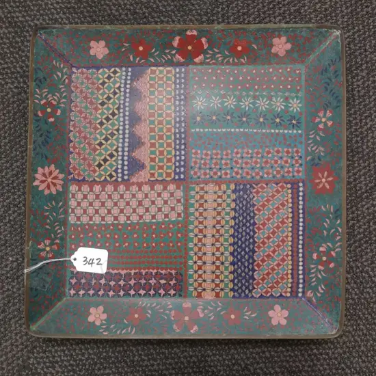 CLOISONNE DISH - SQUARE FORM