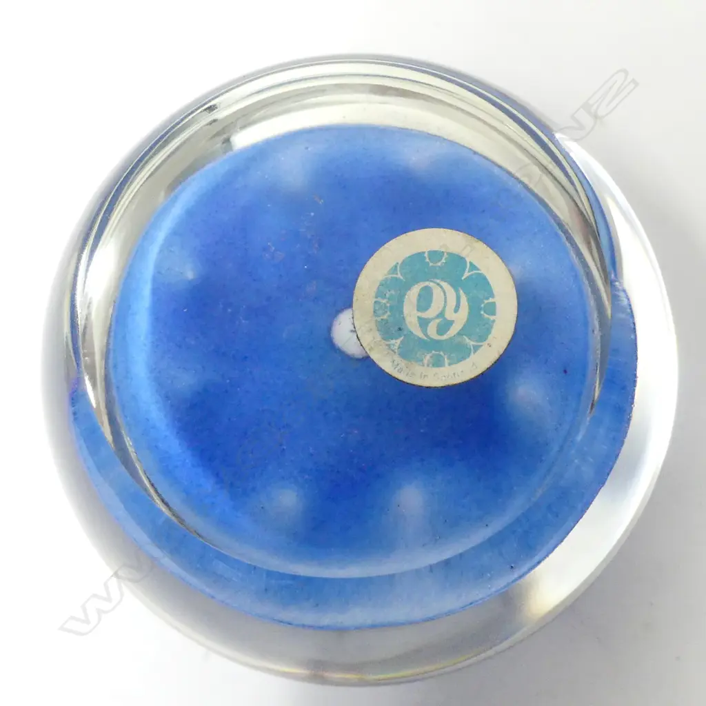 PAUL YSART SINGLE FLOWER, L.BLUE, P/WEIGHT, BOX+CERT Image 1++