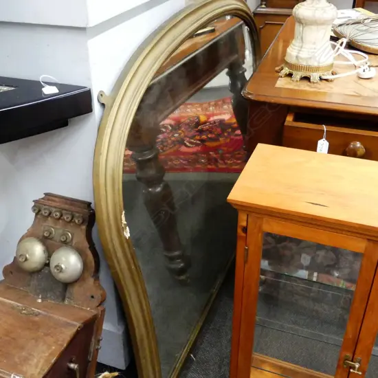 GILT FRAMED OVER-MANTLE MIRROR