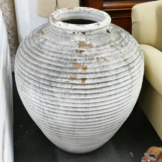 MASSIVE RIBBED AMPHORA PLANTER