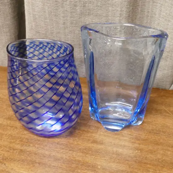 HOGLUND VASE & MURANO STYLE VASE
