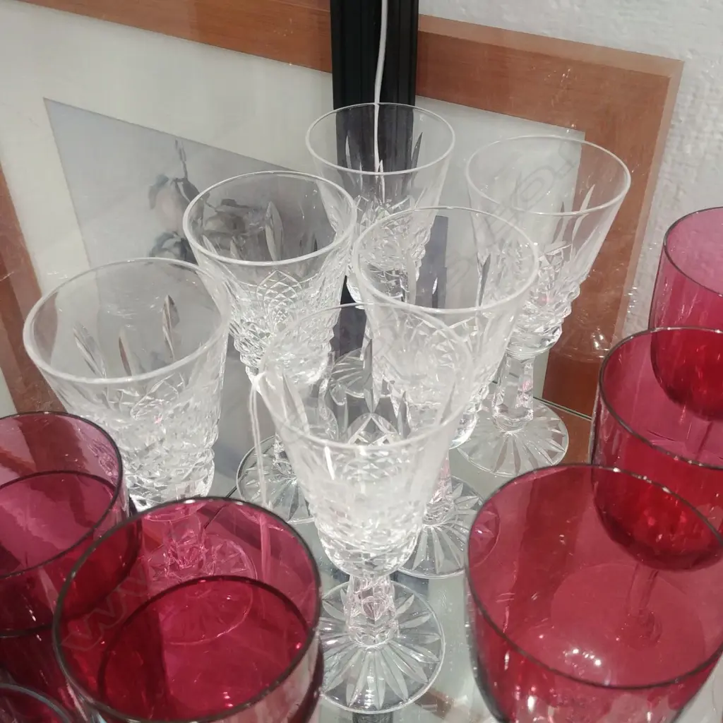 6 WATERFORD CRYSTAL SML STEMMED GLASSES Image 1++
