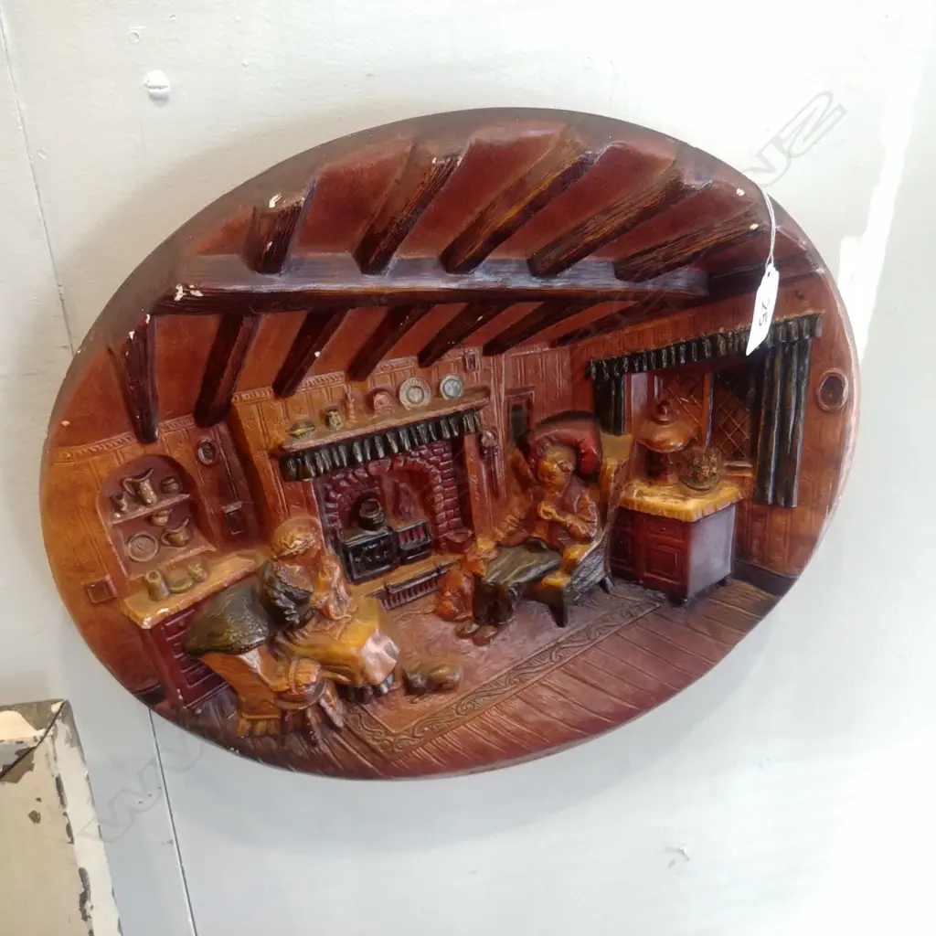 H/PAINTED PLAQUE BY W.H. BOSSONS Image 1++