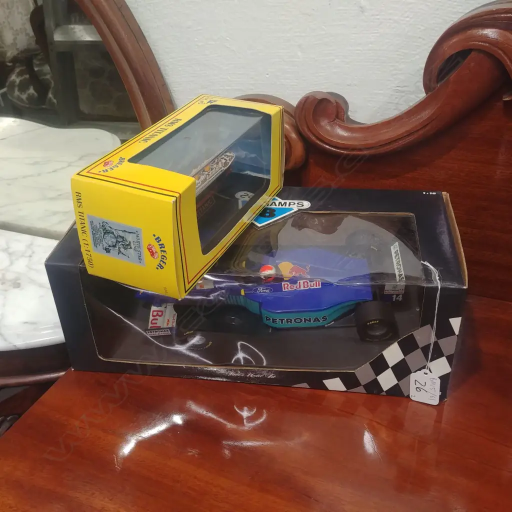BOXED F1 RACE CAR MODELS + TITANIC MODEL  Image 1++