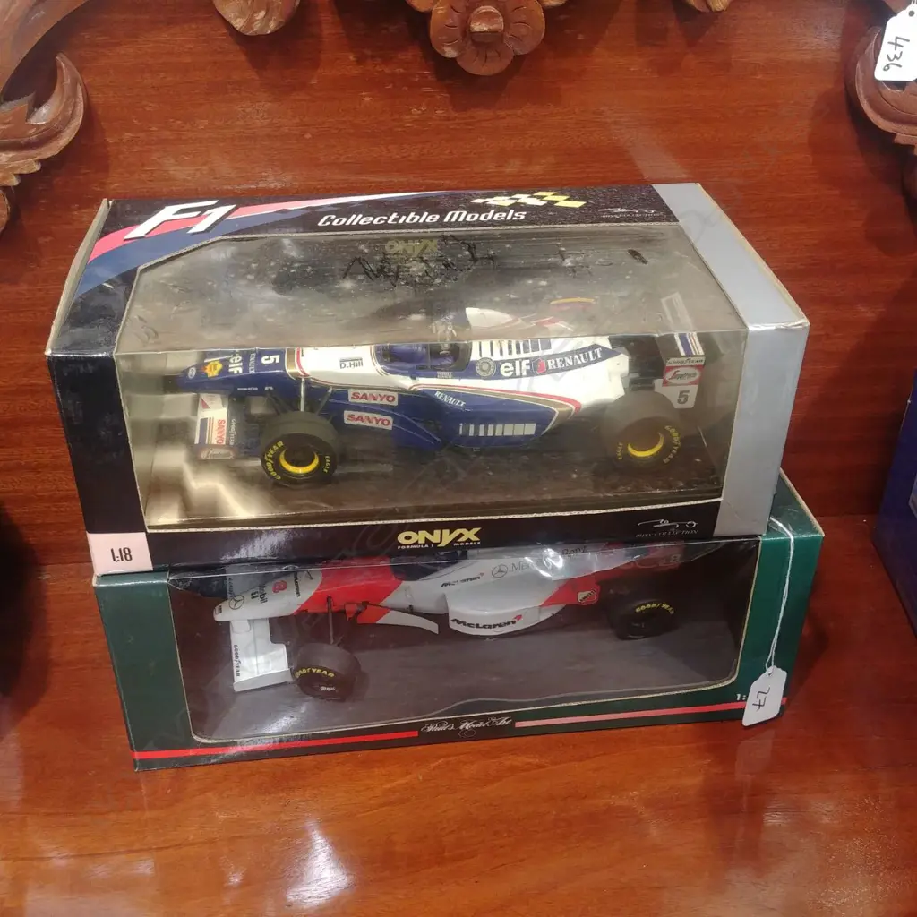 2 BOXED F1 RACE CAR MODELS  Image 1++