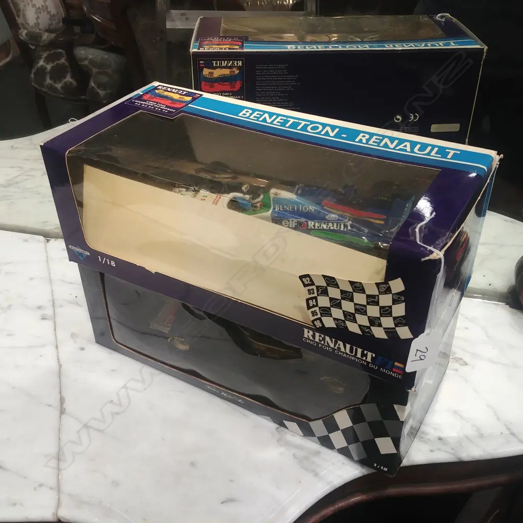 2 BOXED F1 RACE CAR MODELS Image 1++
