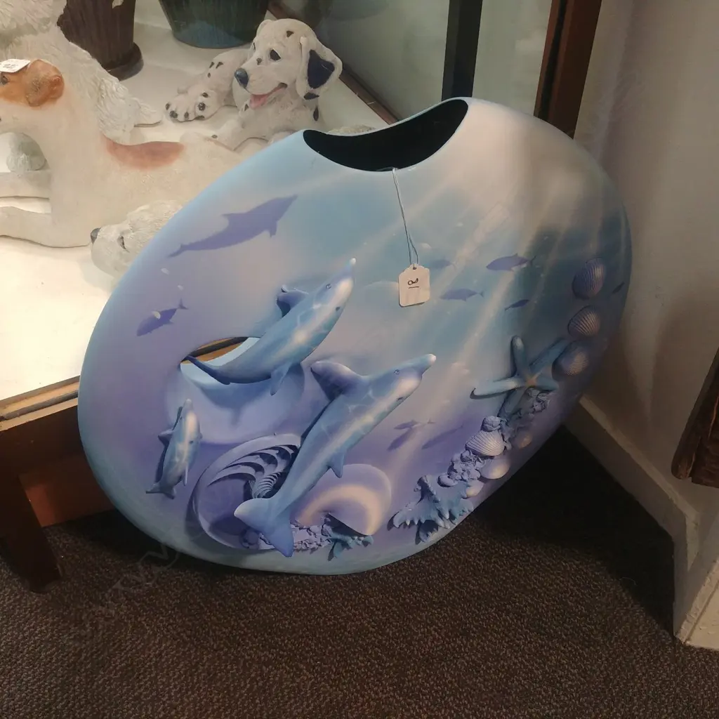 LARGE DOLPHIN DESIGN VASE  Image 1++