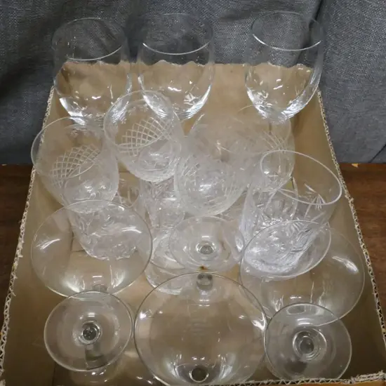ASSORTED CRYSTAL GLASSES