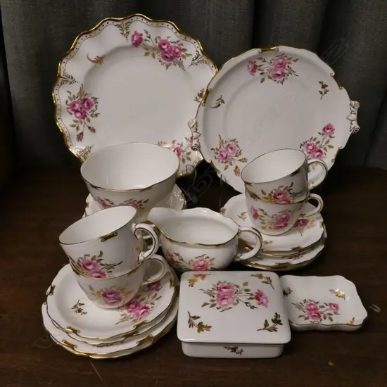 PART DERBY 'PINXTON ROSES' TEASET