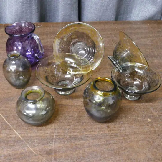 7 SMALL PIECES HOGLUND GLASS