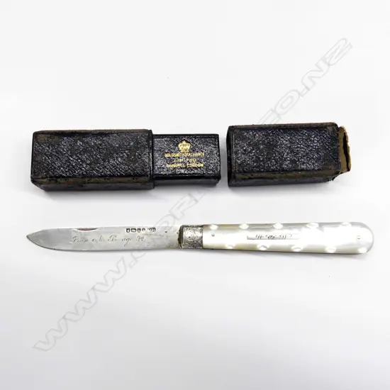 VINT. S/S MOP FRUIT KNIFE, CASED
