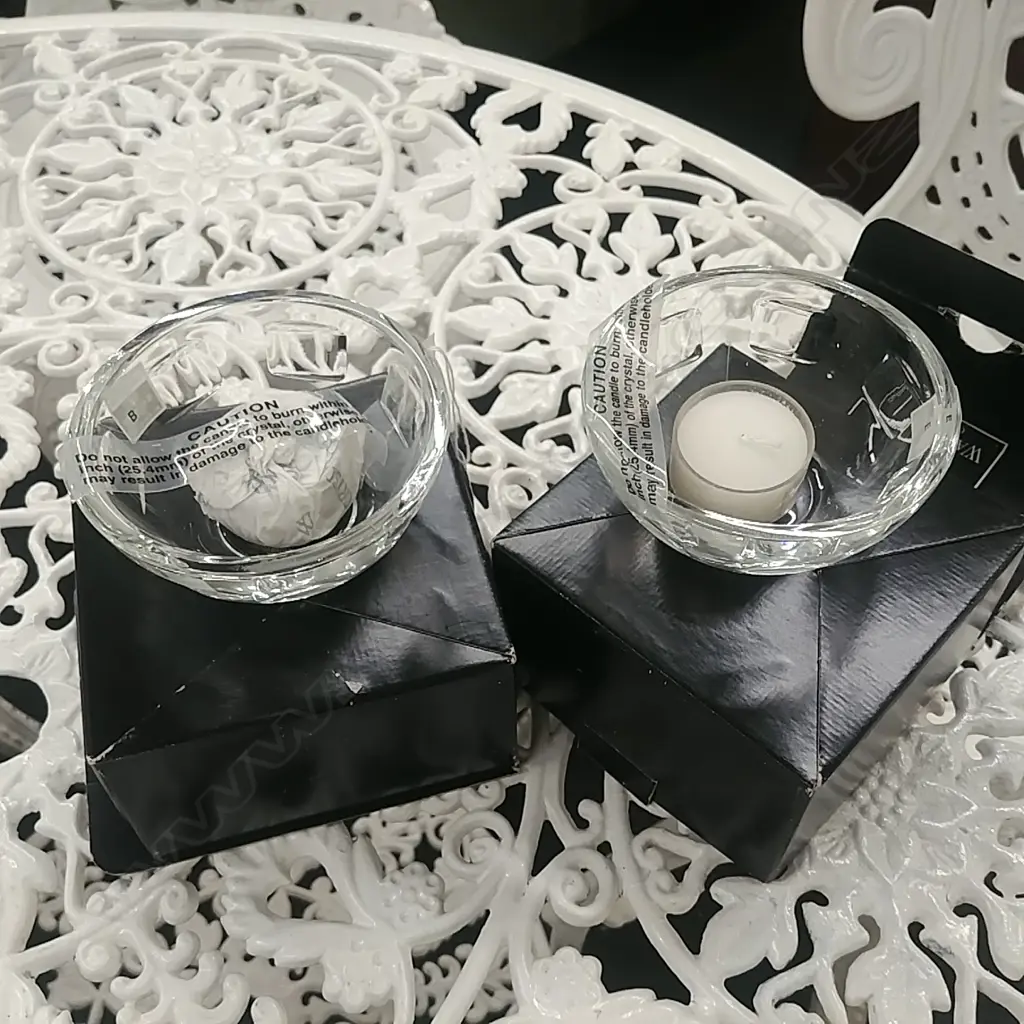 PR WATERFORD CRYSTAL CANDLESTICKS Image 1++