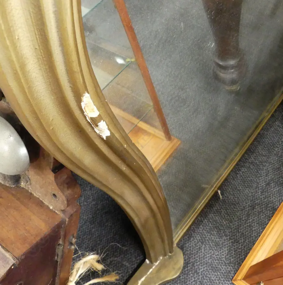 GILT FRAMED OVER-MANTLE MIRROR Image 1++