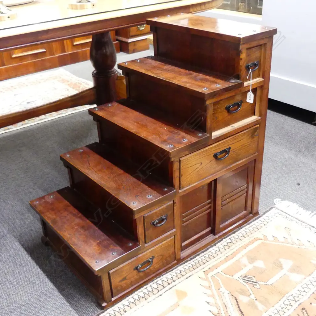 SMALL JAPANESE TANSU STEP-CHEST Image 1++