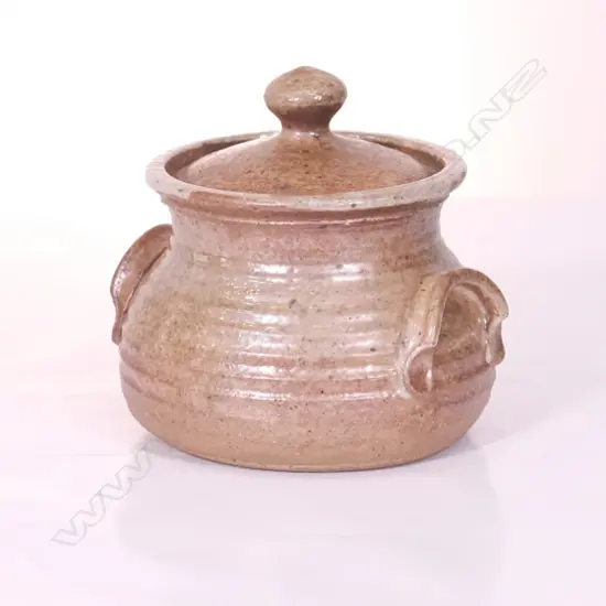 WARREN TIPPET LIDDED CROCK