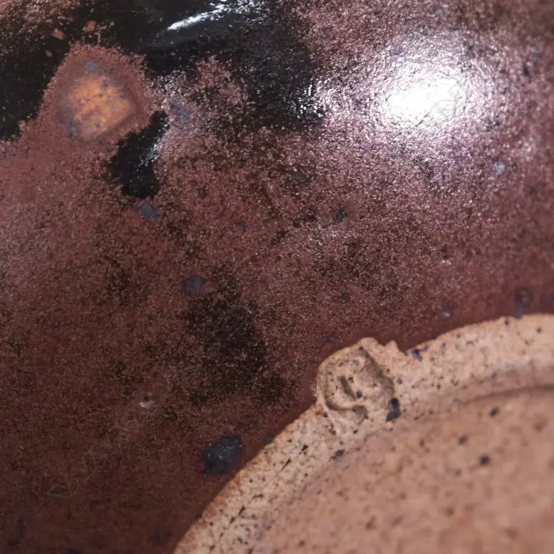 LEN CASTLE SMALL BOWL BLUE POOLED GLAZE Image 1++