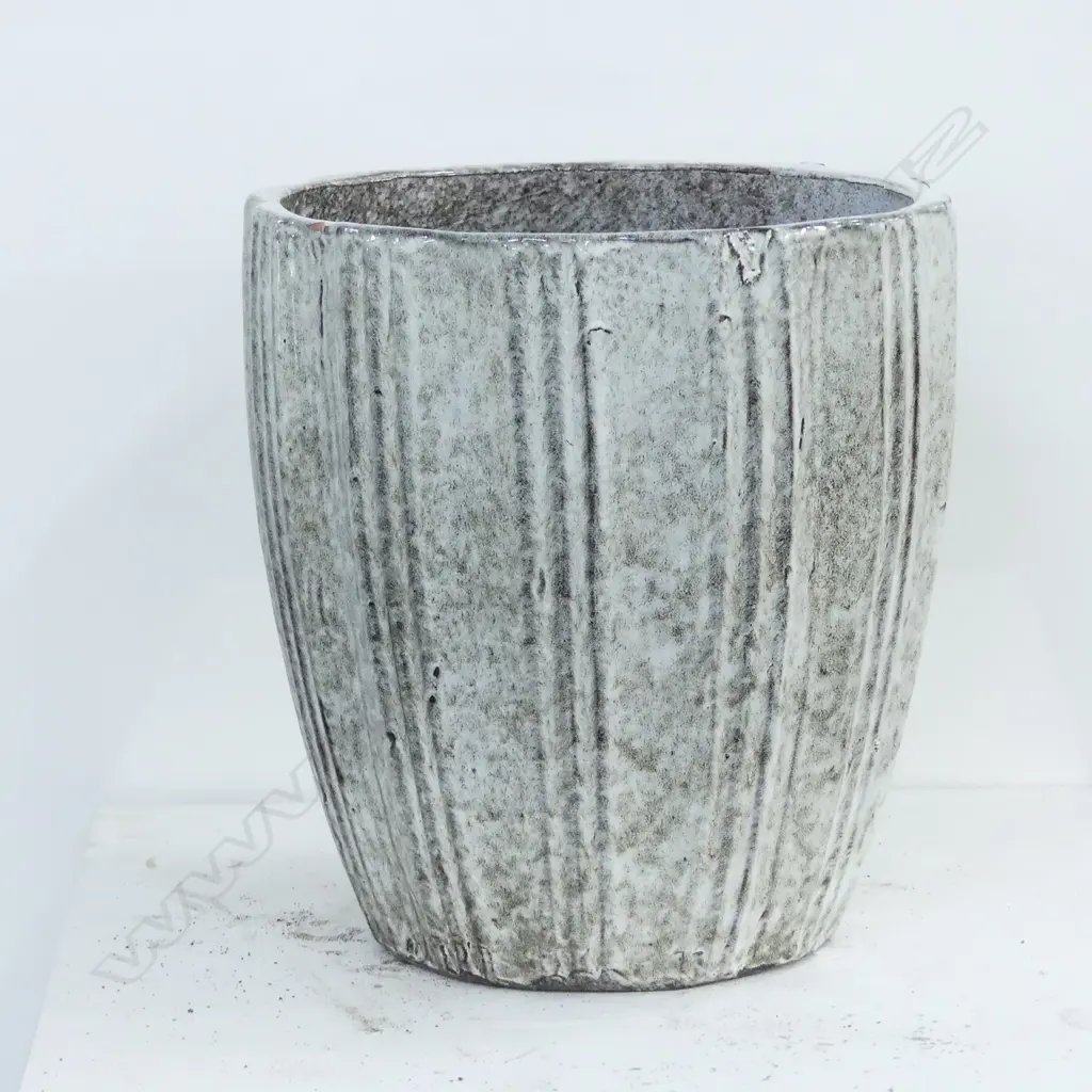GLAZED GREY GARDEN POT, H. 330MM Image 1++