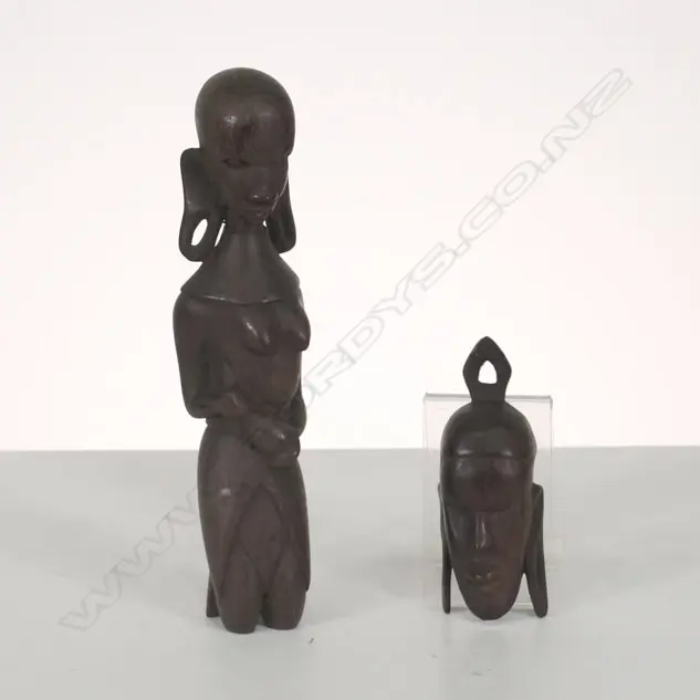 TWO AFRICAN FIGURES, TALLEST H. 210MM Image 1++