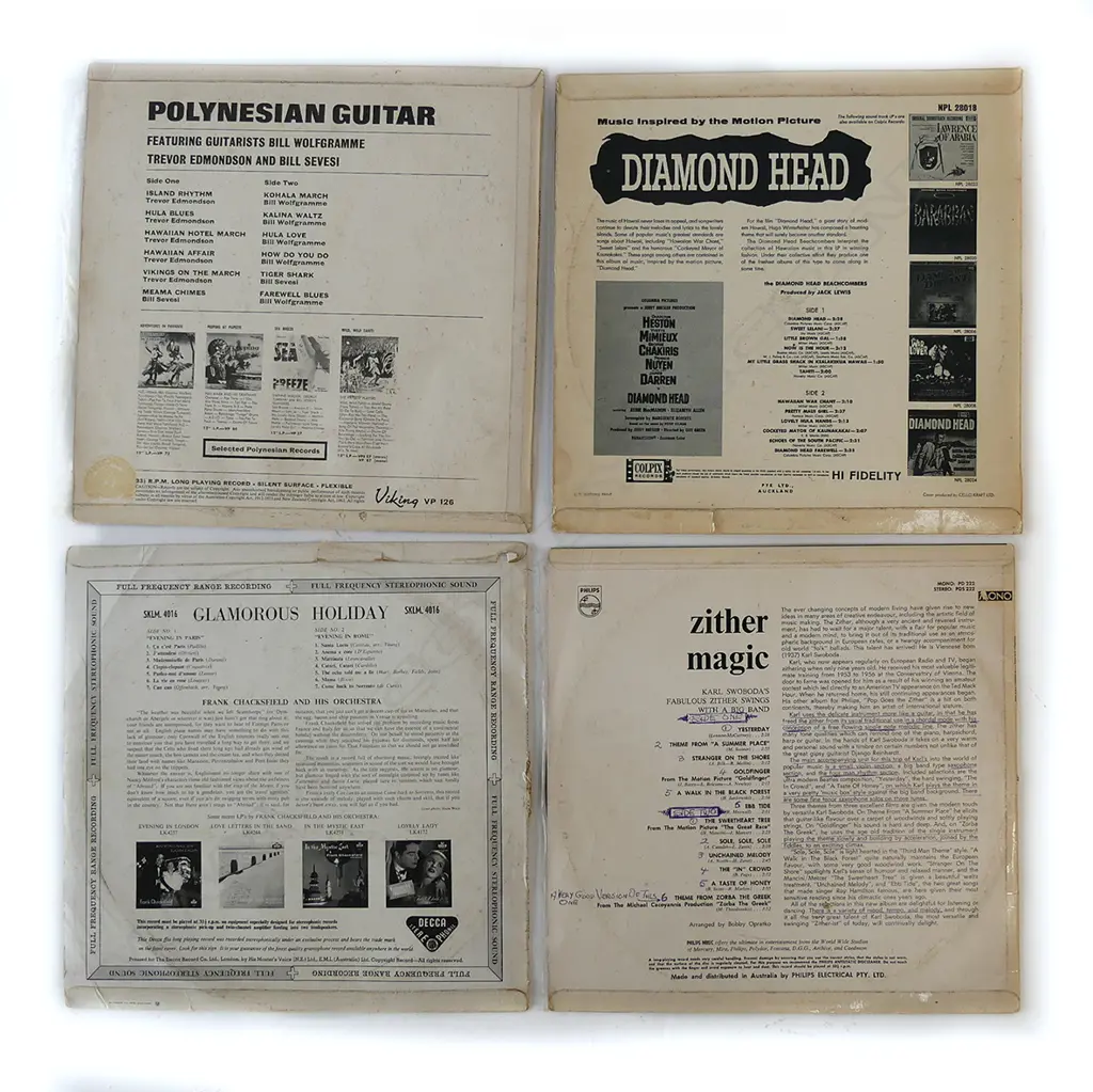 SEVEN EARLY 1950S & '60S INSTRUMENTAL 33 1/3" VINYLS Image 1++