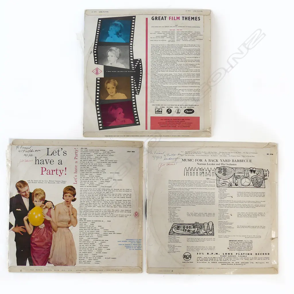 SEVEN EARLY 1950S & '60S INSTRUMENTAL 33 1/3" VINYLS Image 1++