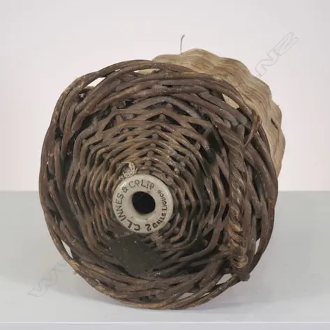 A.C.D. INNES TWO-GALLON CROCK WITH WICKER SURROUND, H. 440MM Image 1++