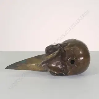 STYLISED METAL HUMAN /BIRD SKULL, L 240MM Image 1++
