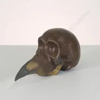 STYLISED METAL HUMAN /BIRD SKULL, L 240MM Image 1++