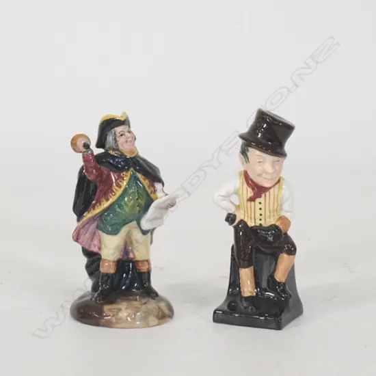 TWO R/DOULTON FIGURES; 'THE TOWN CRYER' & 'SAM WELLER', H. 110MM