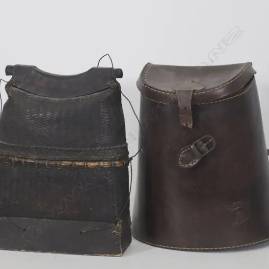 CONTIKI LEATHER BACK PACK TOGETHER WITH BONTOC WOVEN BAG