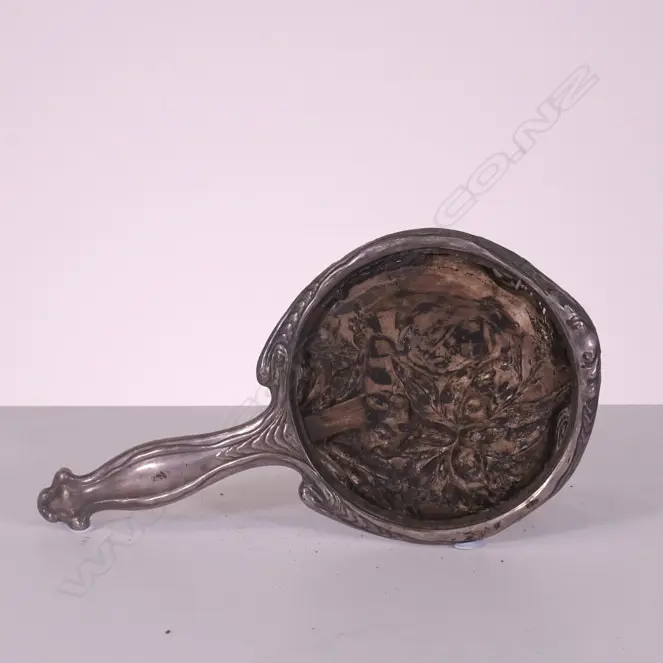 S/SILVER ART NOUVEA DEACORATED MIRROR BACK,  L. 290MM, APPROX 140G, (LACKING MIRROR) Image 1++