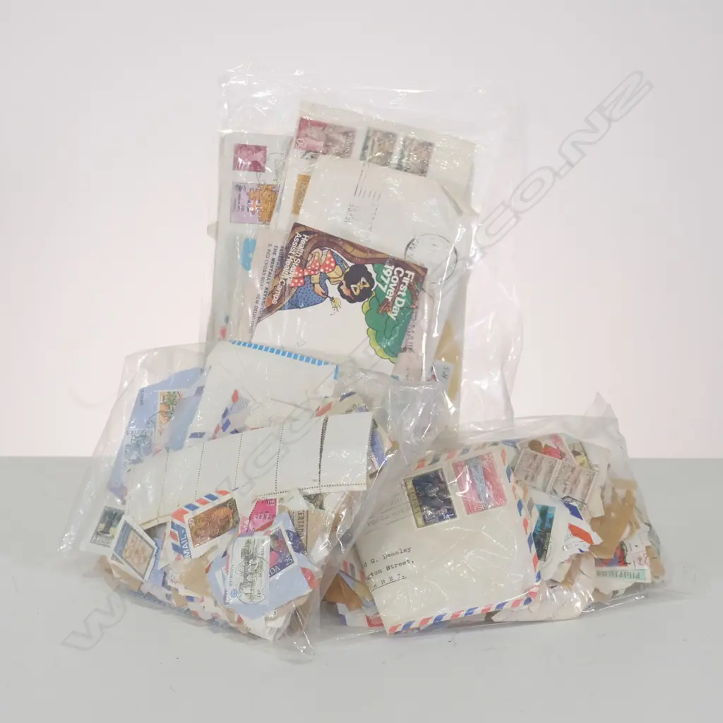 COLLECTION OF INTERNATIONAL STAMPS (ON ENVELOPES) & 1st DAY COVERS Image 1++