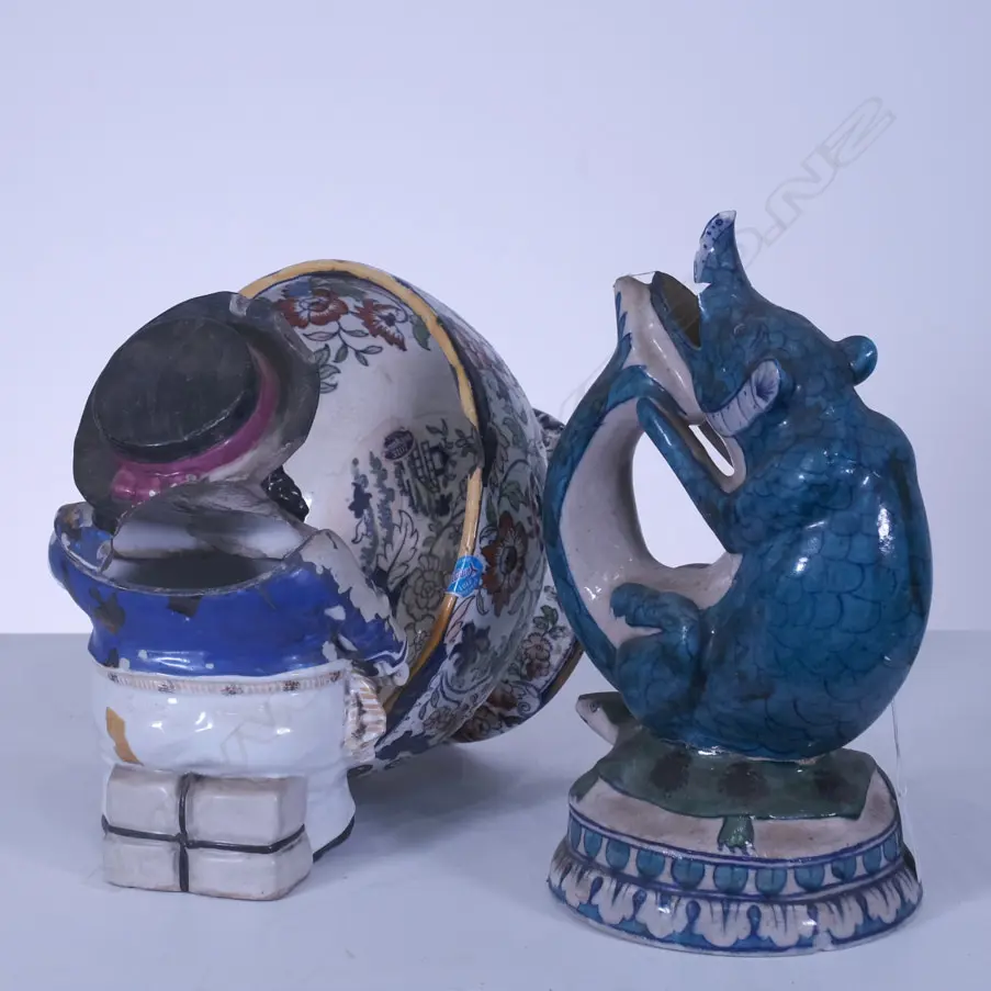 44 ANTIQUE CHINA ITEMS, SOME FAULTS Image 1++