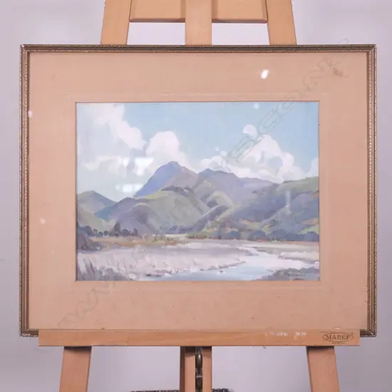 COLIN F. CAMERON, LANDSCAPE, ACRYLIC ON BOARD, 300 X 270MM