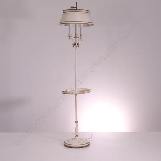 AN AMERICAN FEDERAL STYLE METAL STANDARD LAMP H 1510 MM