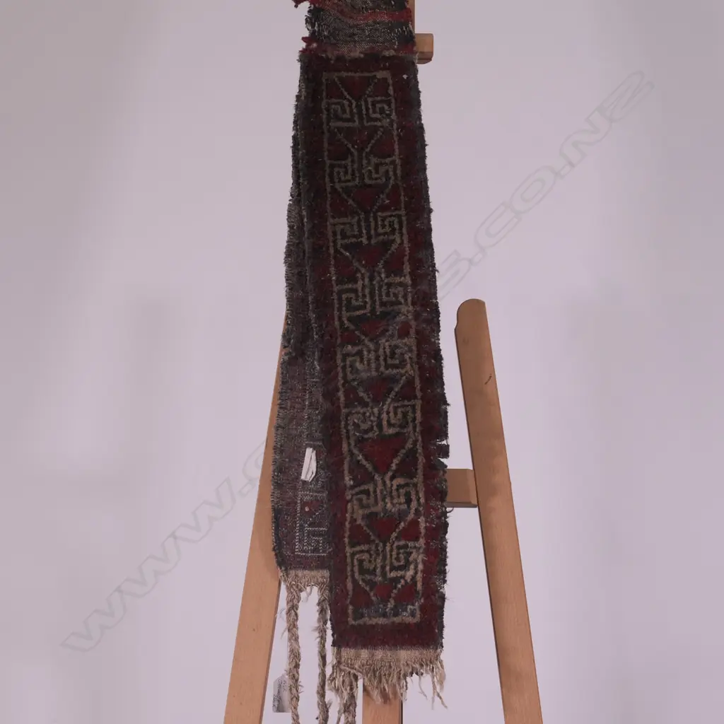 SM HAND KNOTTED PERSIAN RUG, L. 970MM, WITH TWO TENT BANDS Image 1++