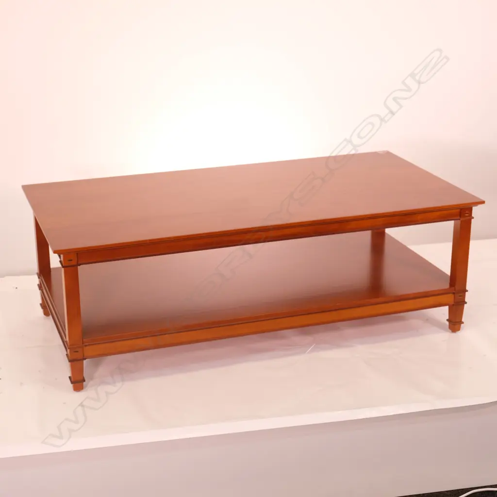 ROSE & HEATHER TRENAIL TWO TIER COFFEE TABLE. 650 x 1300 x 450mm Image 1++
