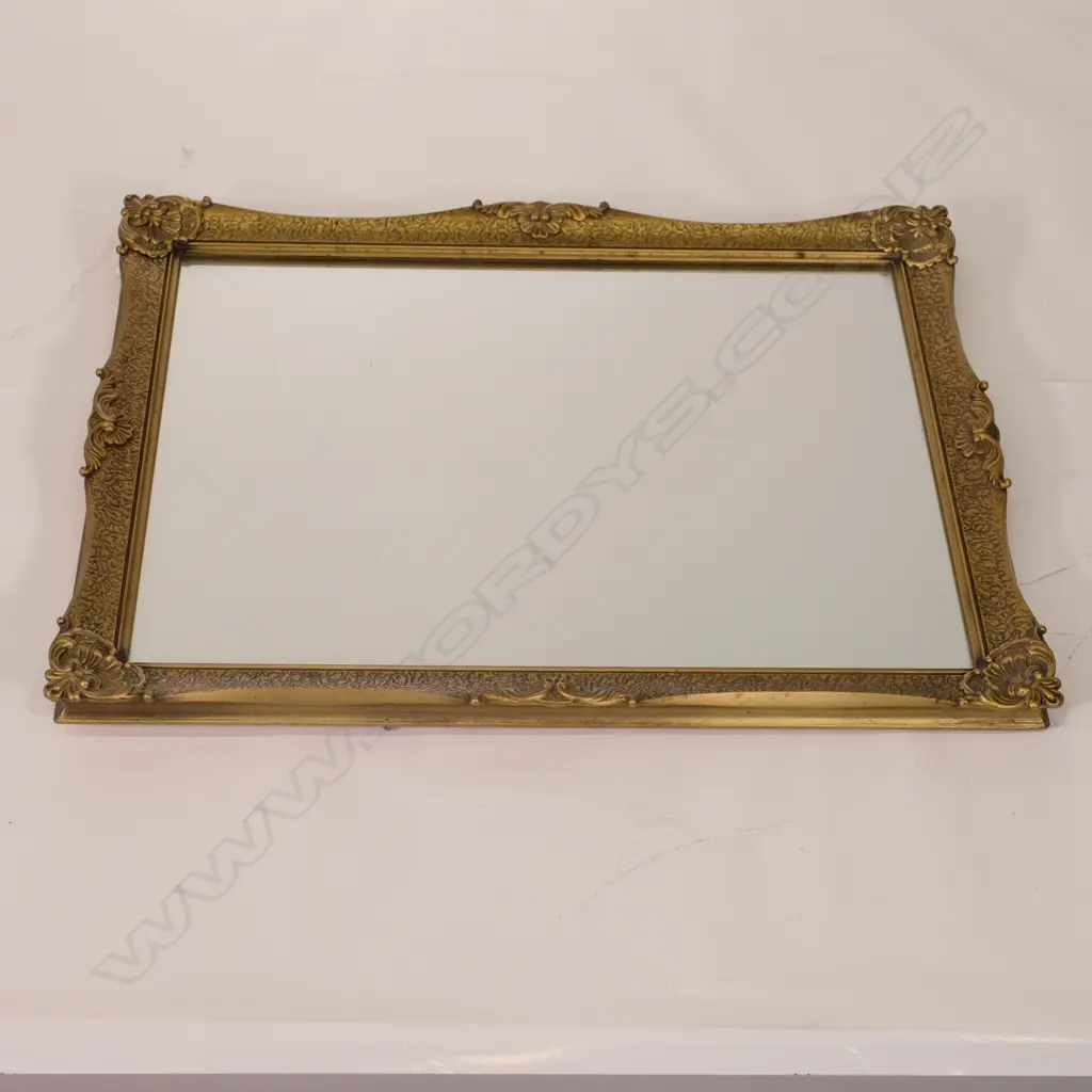 RECTANGULAR GILT FRAMED MIRROR. H.700mm Image 1++