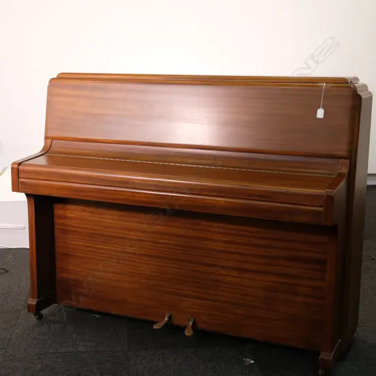 MAHOGANY CASED BRITISH 'KNIGHT' UPRIGHT PIANO