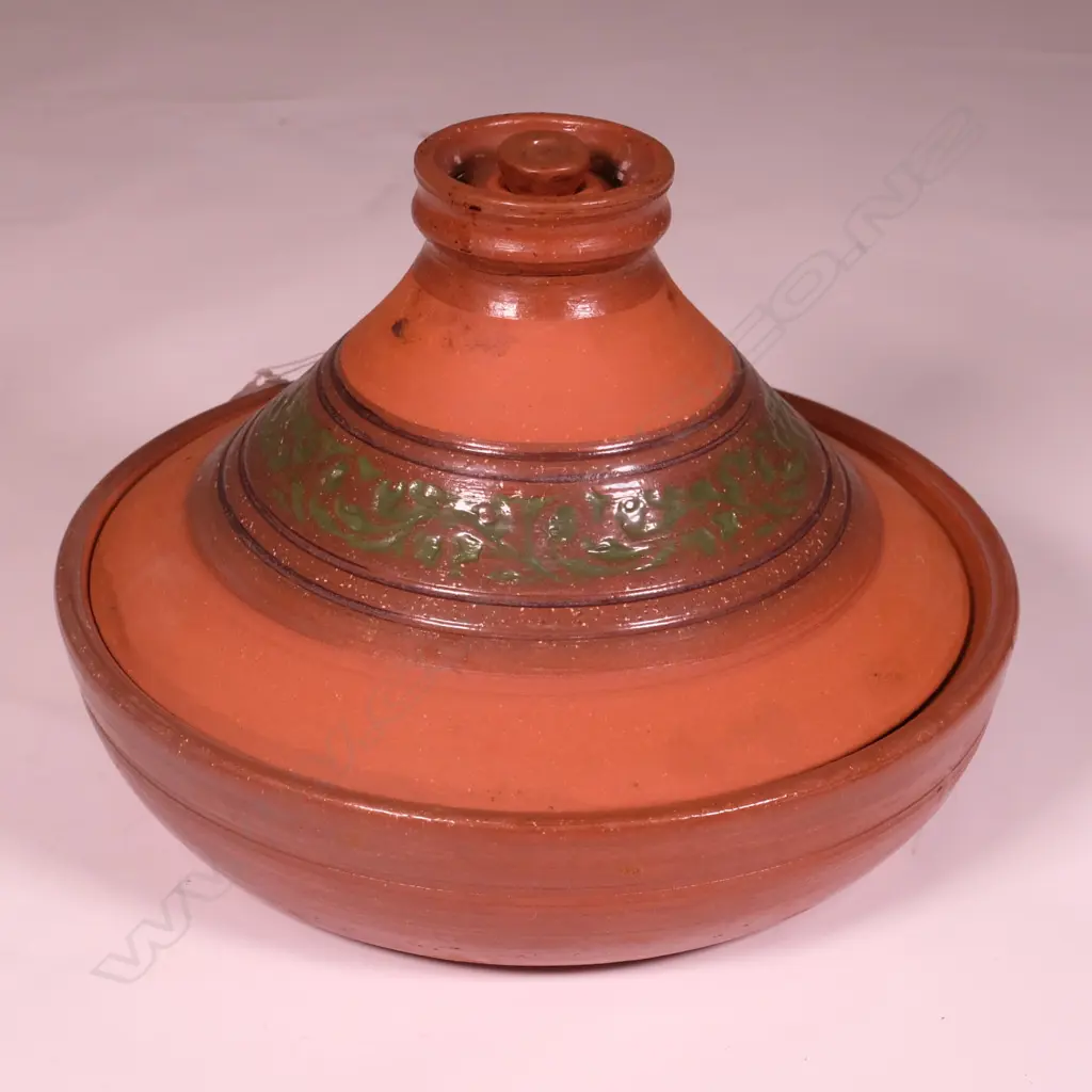 SIGNED POTTERY LIDDED CASSEROLE Image 1++