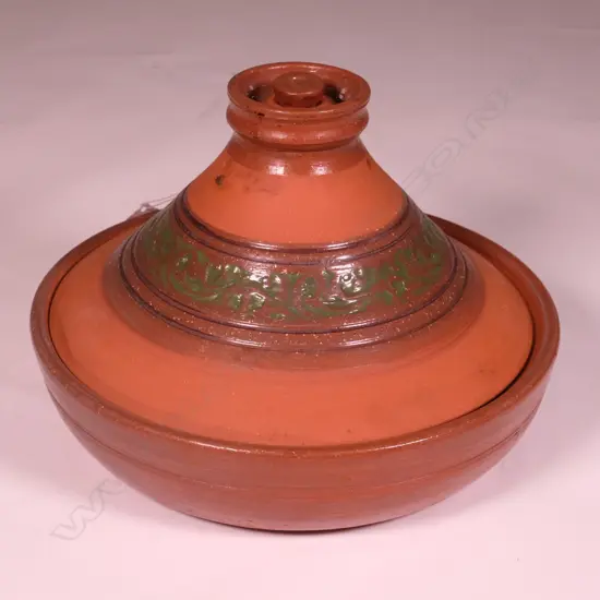 SIGNED POTTERY LIDDED CASSEROLE