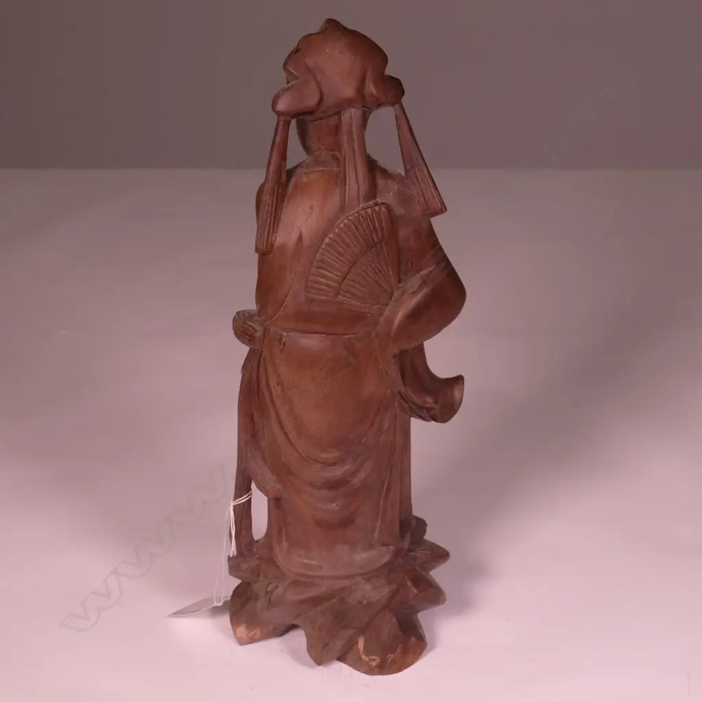 CHINESE HARDWOOD CARVED FIGURE Image 1++