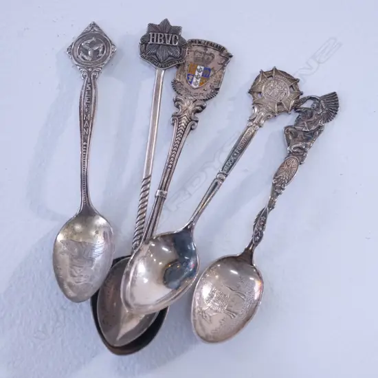 5 SILVER SOUVENIR SPOONS