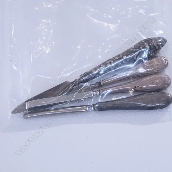 4 SILVER MANICURE ITEMS