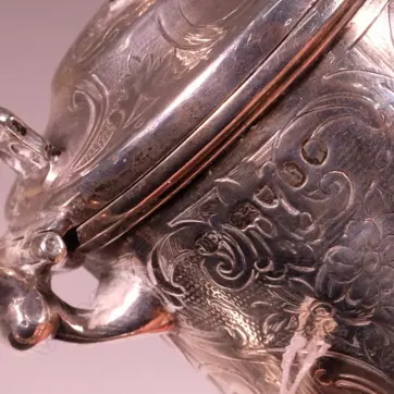 VICT SILVER MUSTARD POT NO LINER Image 1++