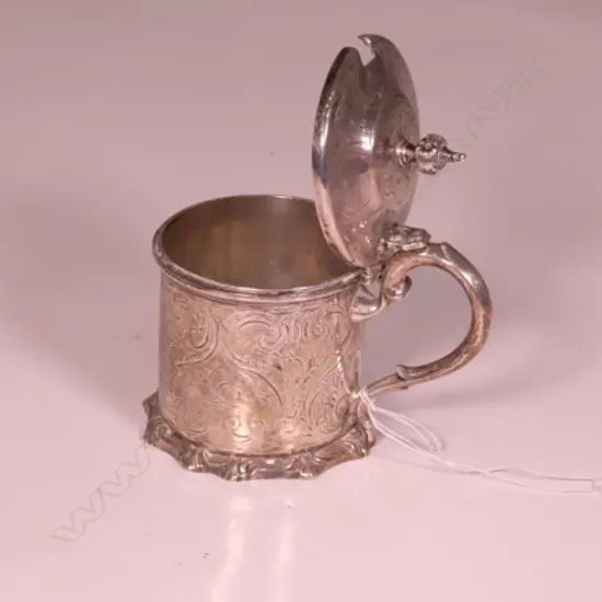 VICT SILVER MUSTARD POT NO LINER