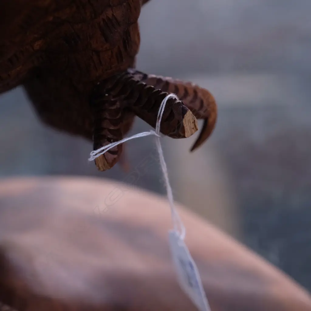 CARVED OWL SCULPTURE. H. 295MM Image 1++