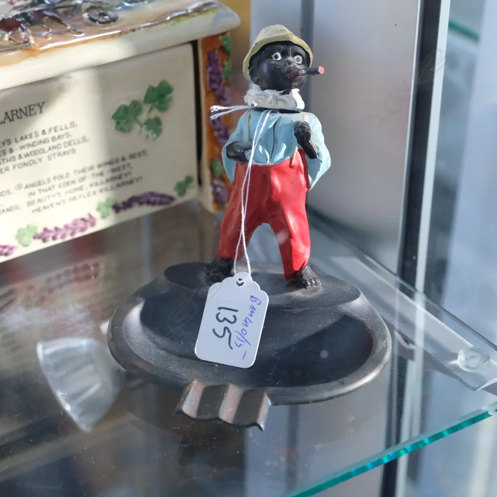 NOVELTY METAL ASHTRAY H. 110MM Image 1++