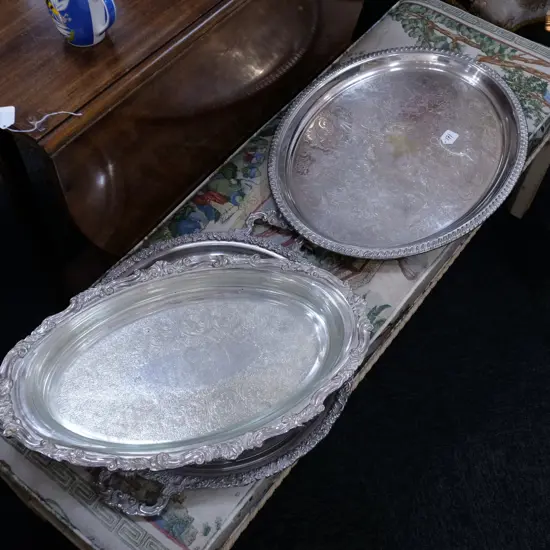 3 EP SERVING TRAYS. LARGEST W. 550