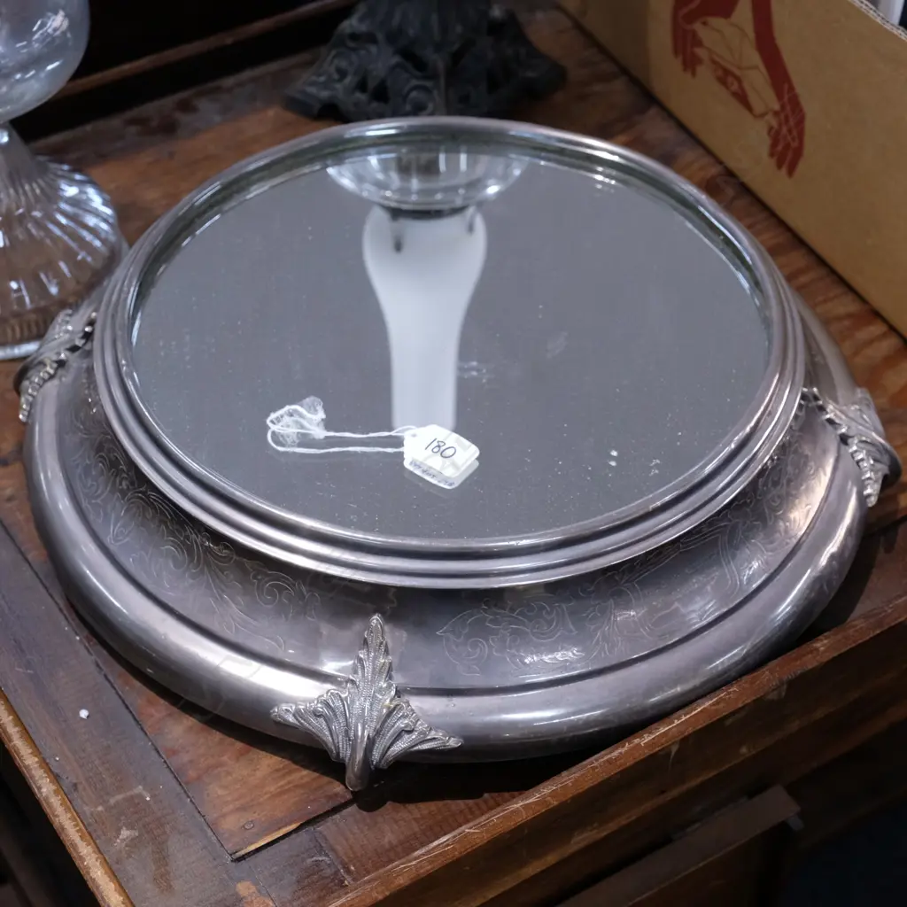 EP FRAMED MIRRORED CAKE PLATEAU DIA. 460MM Image 1++