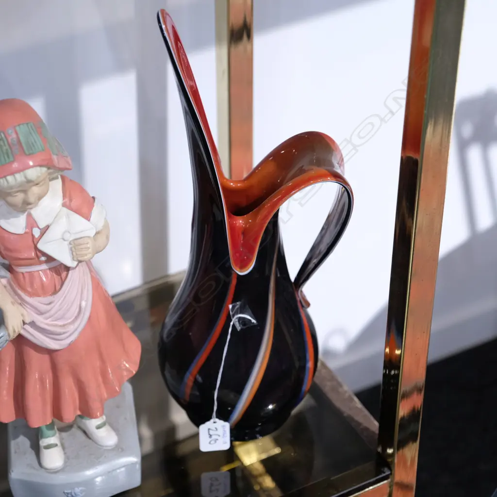 ART GLASS JUG, H. 385MM Image 1++